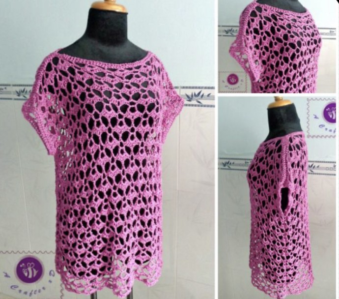 Free Crochet Pattern: Lacy Oversized Top