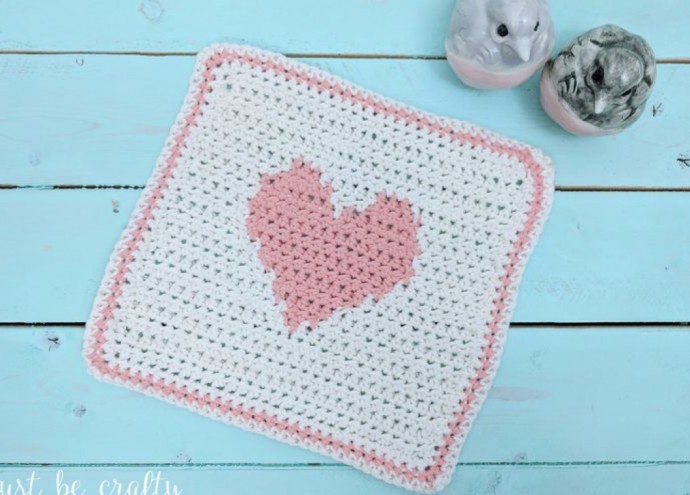 Lovebird Crochet Washcloth Pattern (FREE)
