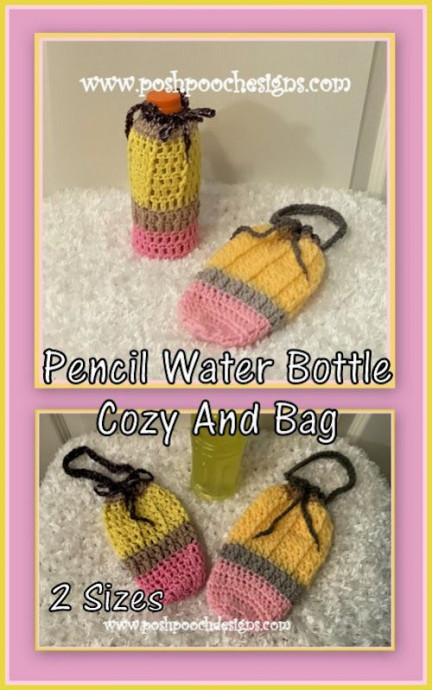 Stylish Crochet Pencil Water Bottle Bag / Cozy - Perfect for Hydration and Fashion!