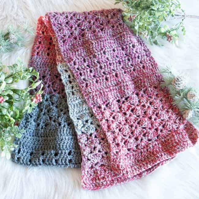 Crochet Tweedy Scarf