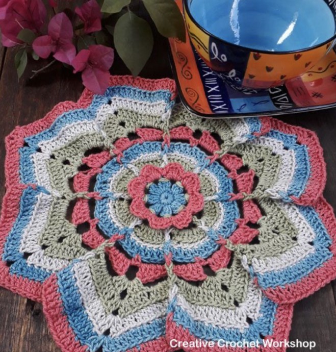 Free Crochet Flower Burst Potholder Pattern - Perfect for All Skill Levels Free Crochet Flower Burst Potholder Pattern - Perfect for All Skill Levels