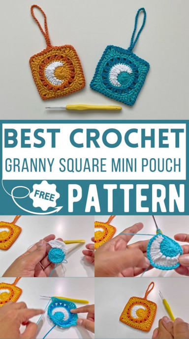 Create Your Own Crochet Sun & Moon Granny Square Mini Pouch – A Charming Accessory for Every Occasion Create Your Own Crochet Sun & Moon Granny Square Mini Pouch – A Charming Accessory for Every Occasion