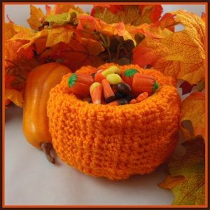 Create an Adorable Crocheted Pumpkin Candy Dish for Your Fall Celebrations