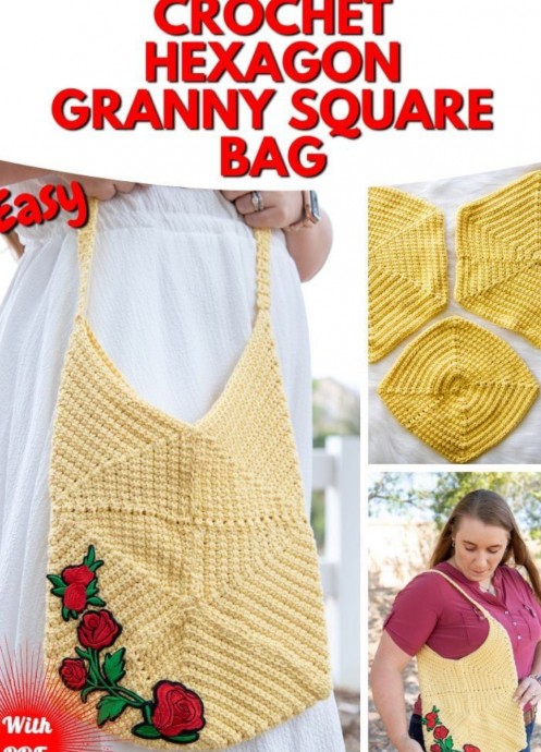 Crochet Hexagon Granny Square Bag