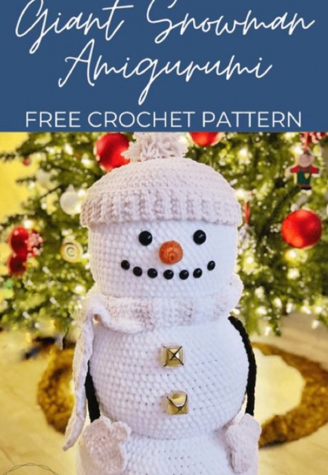 Crochet Giant Snowman Amigurumi (Free Pattern)
