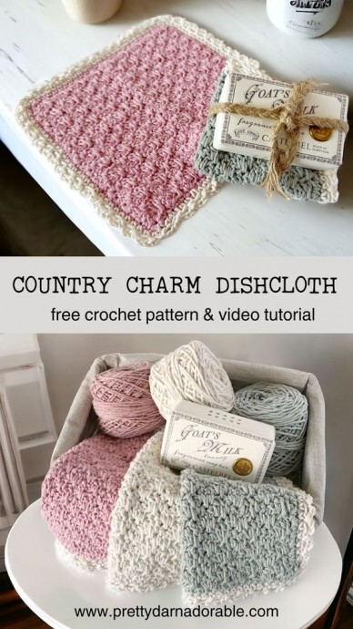 Crochet Textured Double Dishcloth