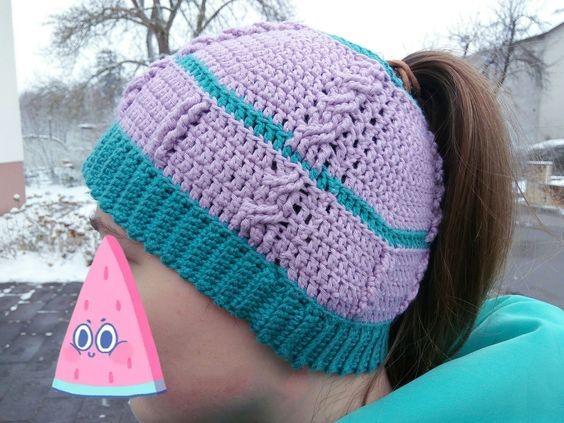 Crochet Ponytail Hat