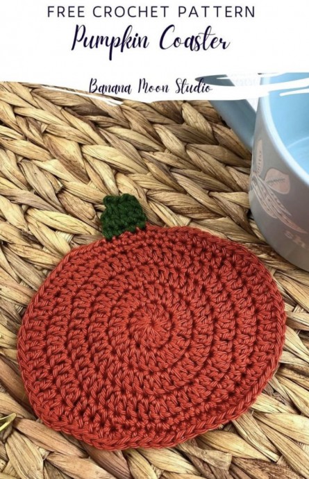 Crochet Pumpkin Coaster