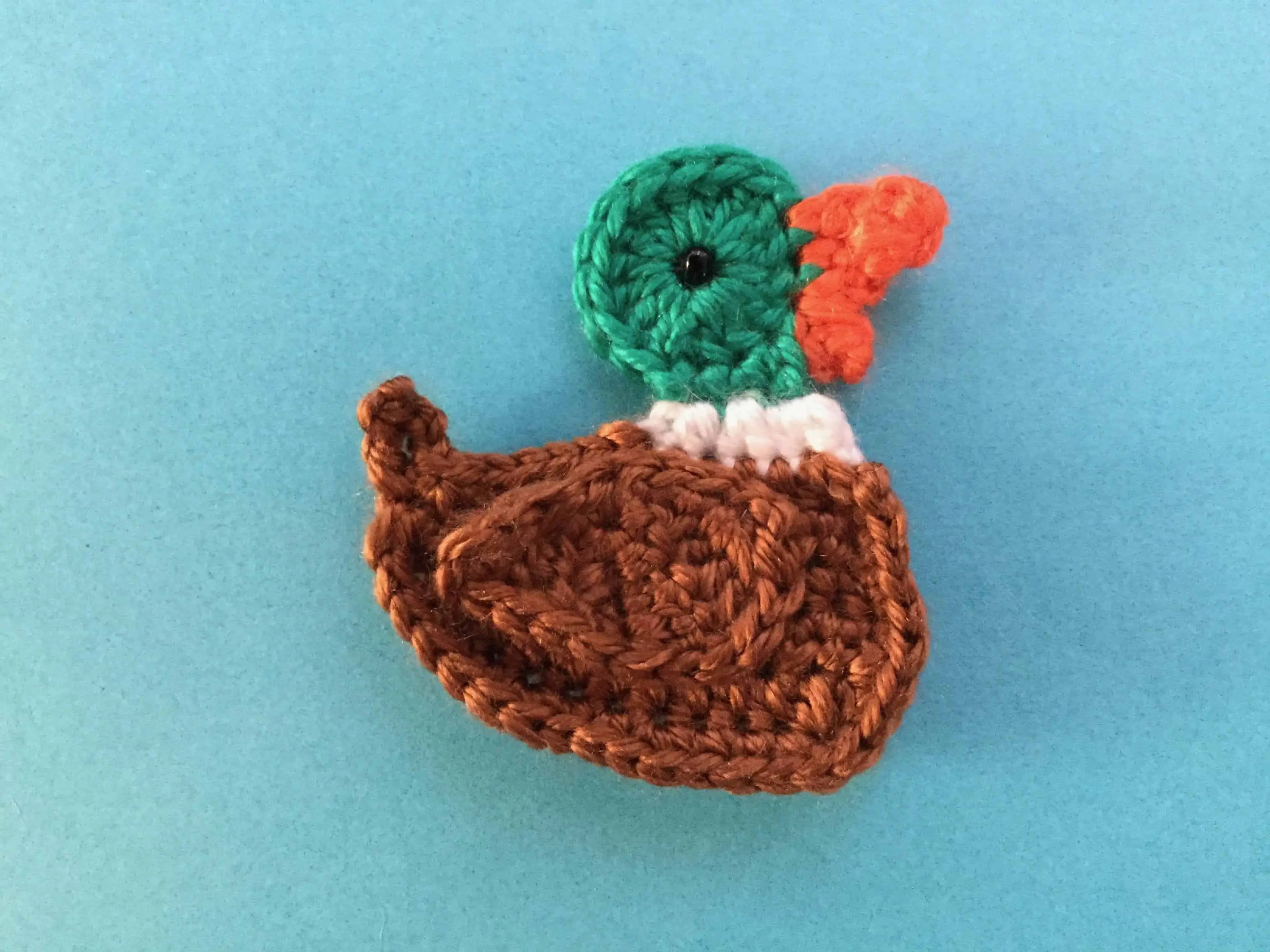 Create a Charming Crochet Mallard Duck Applique for Your Craft Projects