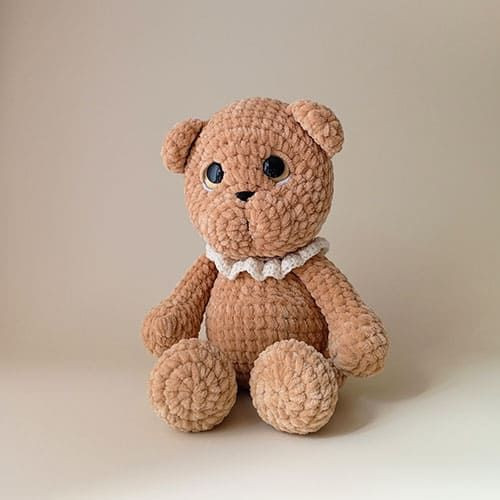 Crochet Amigurumi Plush Brown Teddy Bear