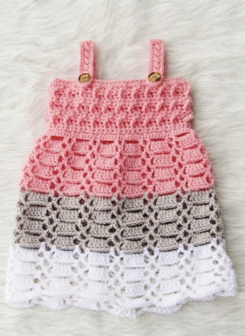 Easy Crochet Baby Dress Free Pattern