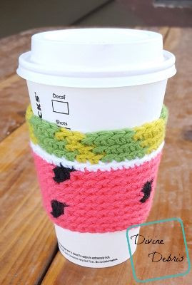 Crochet Watermelon Mug Cozy