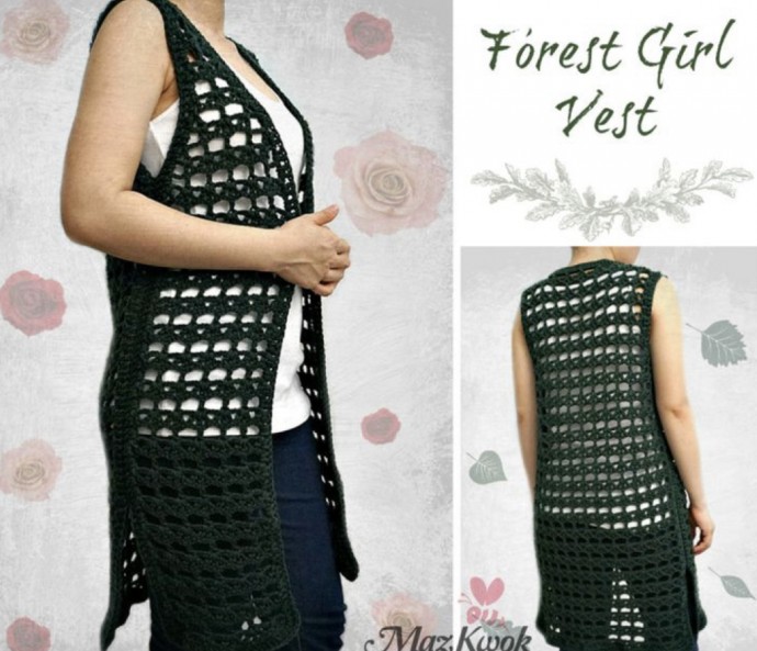 Free Crochet Pattern: Forest Girl Vest