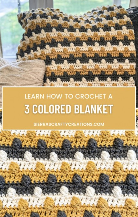 Crochet 3 Color Baby Blanket (Free Pattern)
