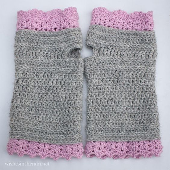 Crochet Far Away Fingerless Gloves