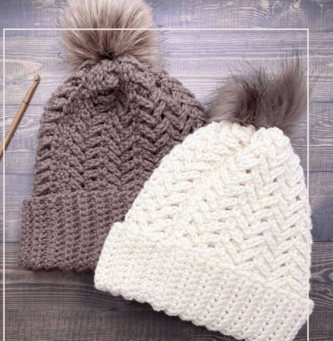 Crochet Herringbone Hat