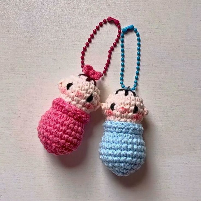 Crochet Baby Keychain