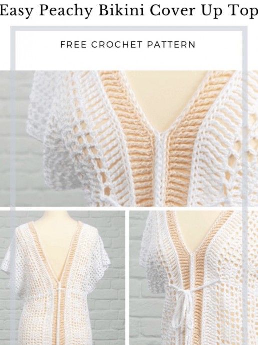 Easy Peachy Bikini Cover Up Crochet Pattern (FREE)