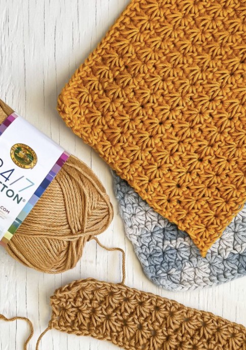 Elevate Your Kitchen with the Stylish Crochet Star Stitch Dishcloth Elevate Your Kitchen with the Stylish Crochet Star Stitch Dishcloth