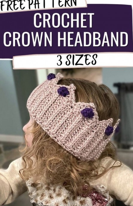 Free Crochet Pattern: Crown Headband Ear Warmer