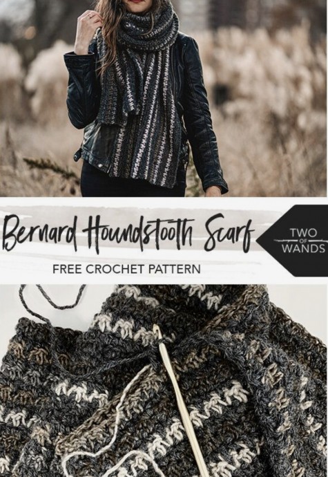 Bernard Houndstooth Scarf