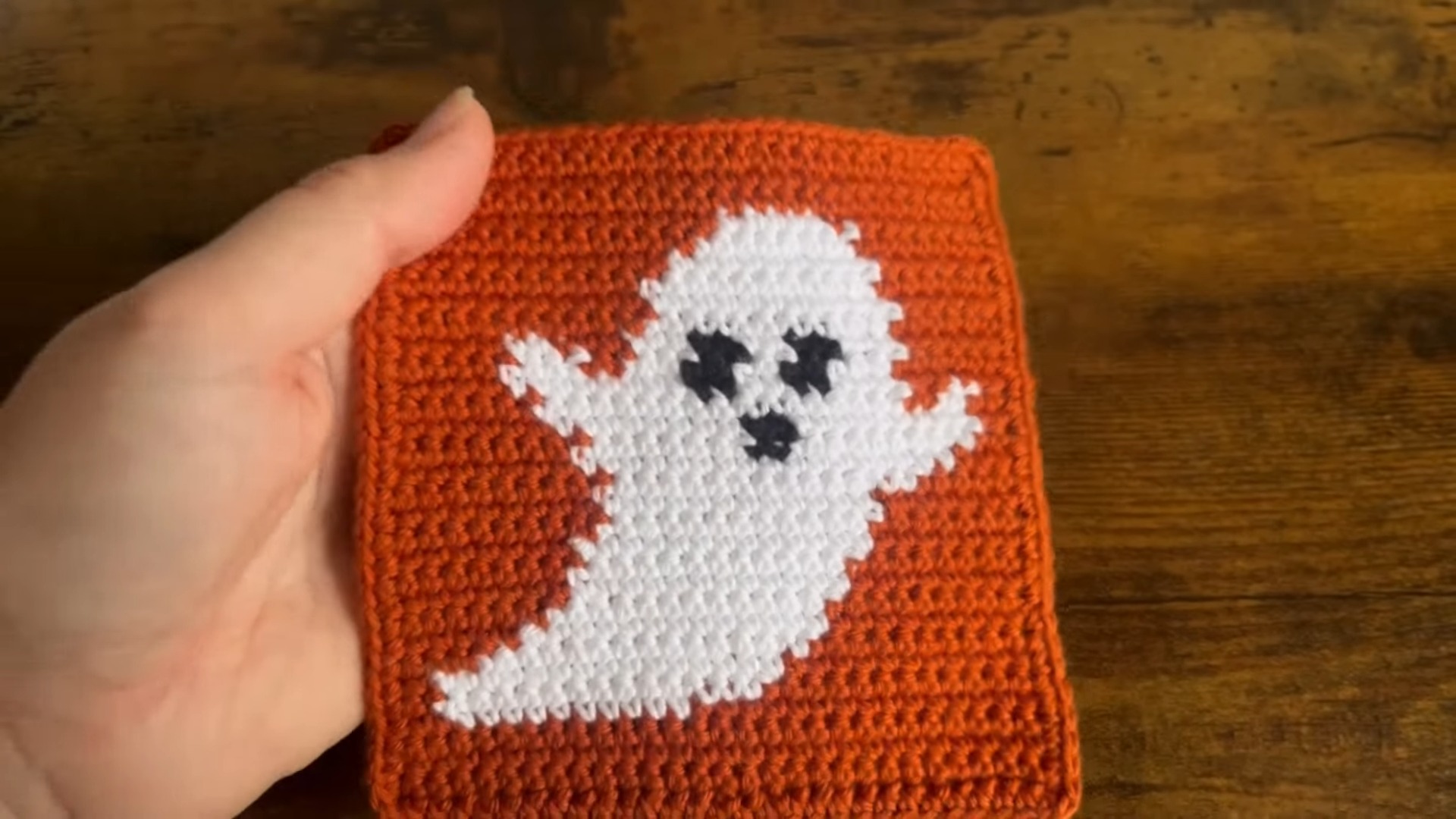 Crochet Little Ghost Coaster