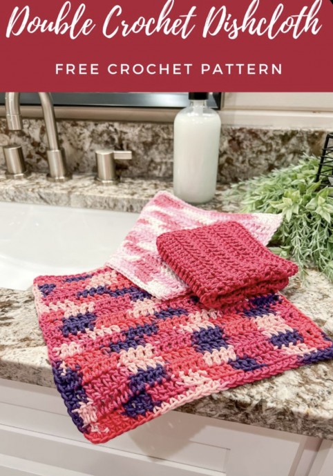 Easy Double Dishcloth Free Crochet Pattern