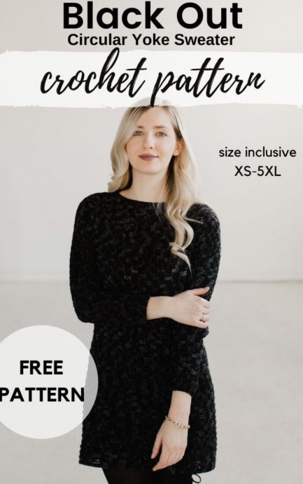 Black Out Sweater Crochet Pattern