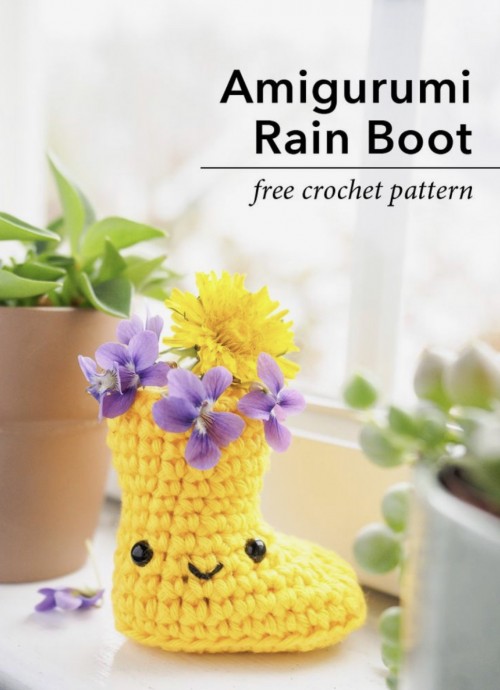 Crochet Rain Boot Amigurumi