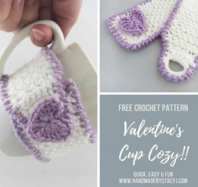 Crochet Valentine’s Cup Cozy