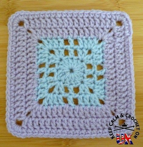 Crochet Mini Filet Cross Afghan Square