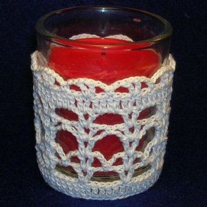 Crochet Lacets Votive Holder Cover