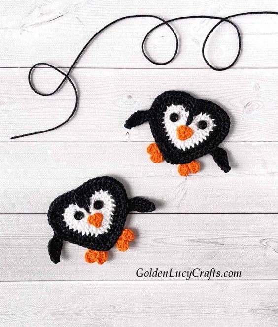 Crochet Penguin Applique