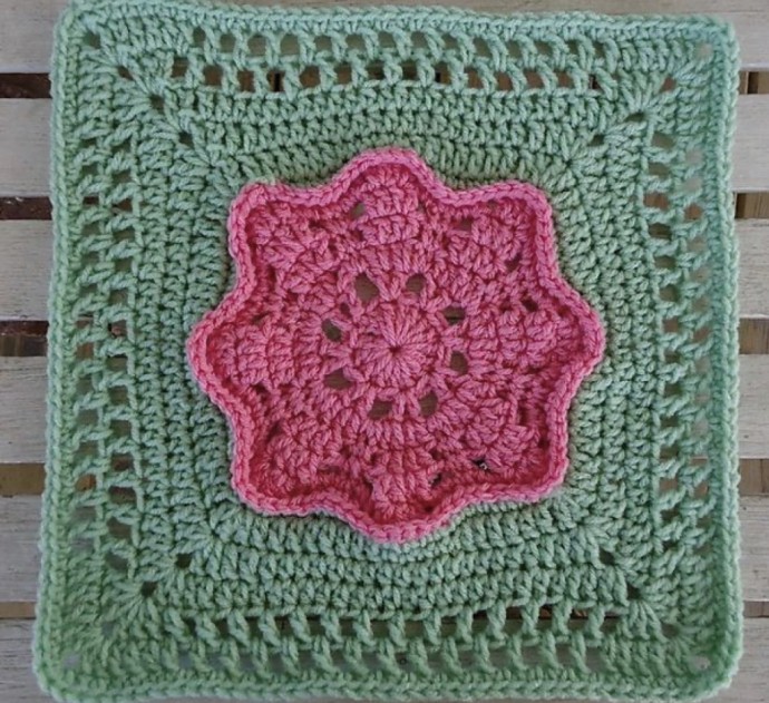 Afghan Block Free Crochet Pattern