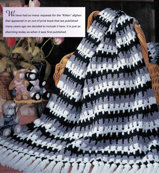 Crochet Kitten Afghan Throw