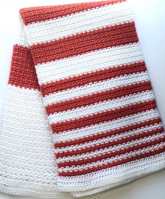 Crochet Stripes Baby Blanket (Free Pattern)