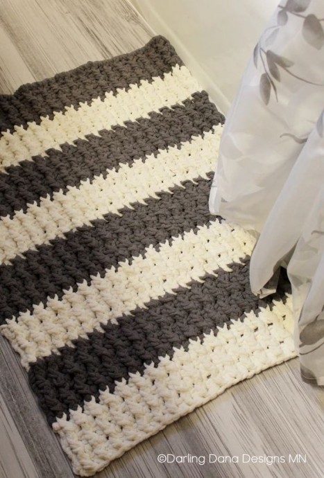 Enhance Your Bathroom Decor with the Luxurious Crochet Plush Ribbed Bath Mat Enhance Your Bathroom Decor with the Luxurious Crochet Plush Ribbed Bath Mat
