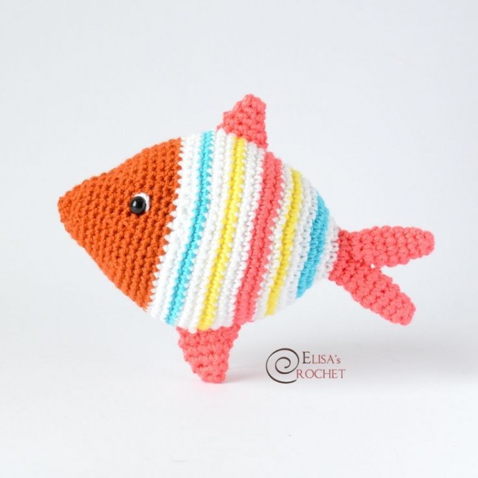 Striped Crochet Fish