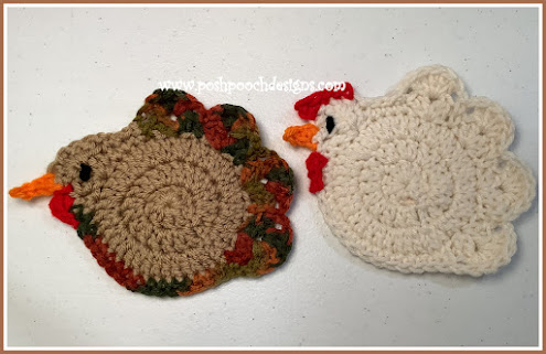 Discover the Joy of Handmade Crochet Chicken and Turkey Coasters for Your Home Decor