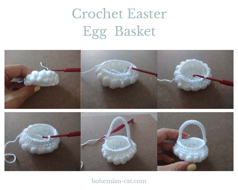 Create a Colorful Crochet Miniature Easter Egg Basket for Your Holiday Decor