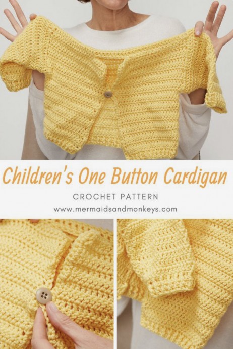 Children’s One Button Cardigan