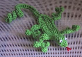 Crochet Gecko Bookmark Toy