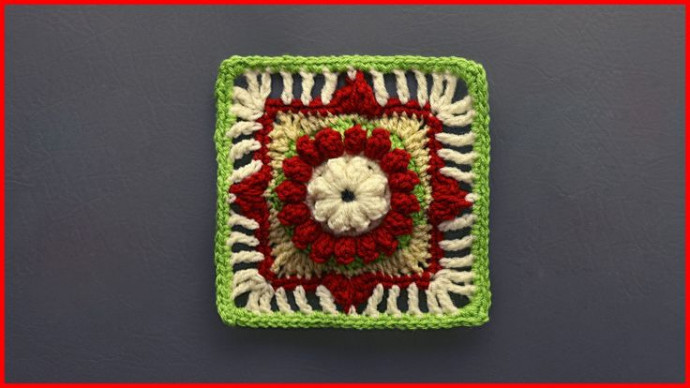 Crochet Be the Light Granny Square