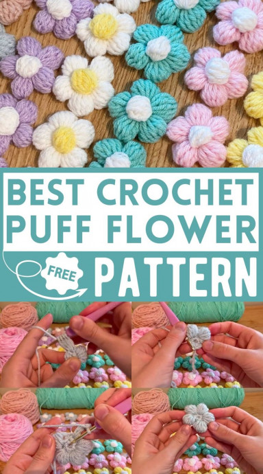 Create Beautiful Crochet Puff Flowers: A Step-By-Step Guide for Crafters