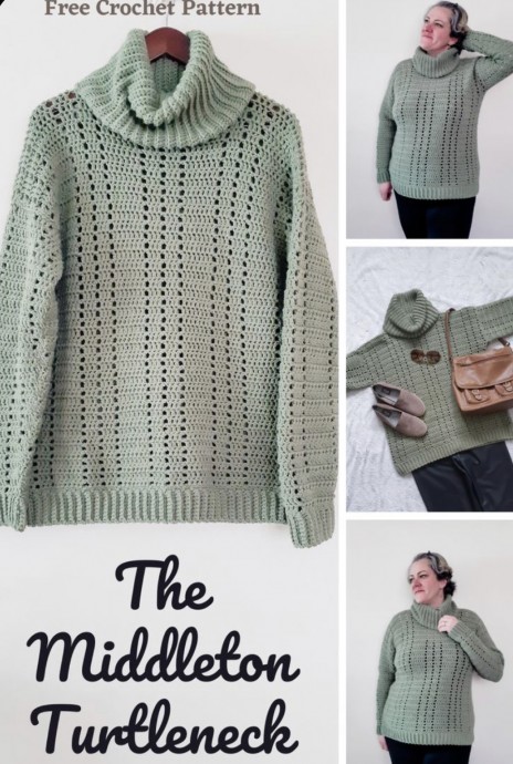 Discover the Cozy and Trendy Filet Crochet Turtleneck Sweater: A Free Pattern for Your Next Project Discover the Cozy and Trendy Filet Crochet Turtleneck Sweater: A Free Pattern for Your Next Project