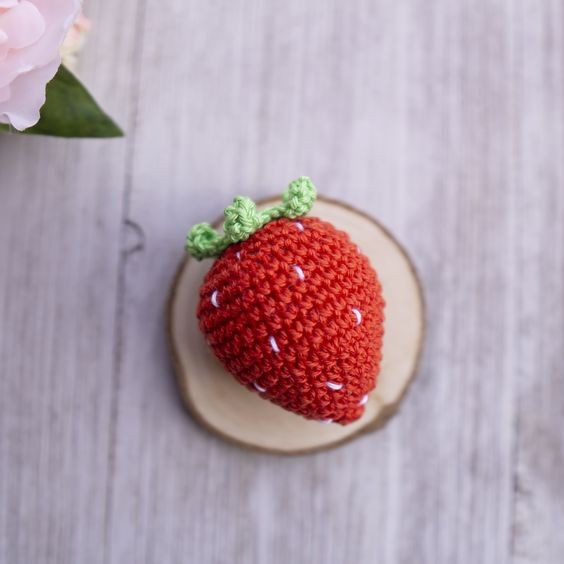 Crochet Strawberry Free Pattern