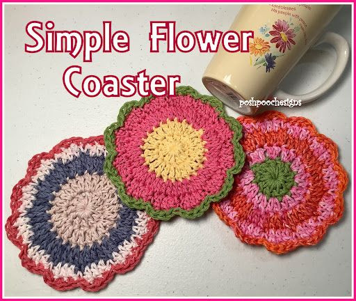 Create Adorable Crochet Flower Coasters for Your Home Decor