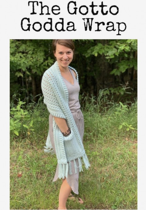 Crochet Pocket Shawl