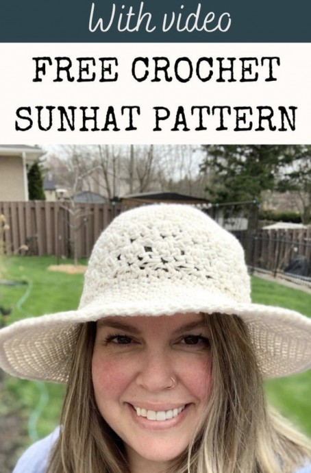 Crochet Sun Hat Pattern for Ladies