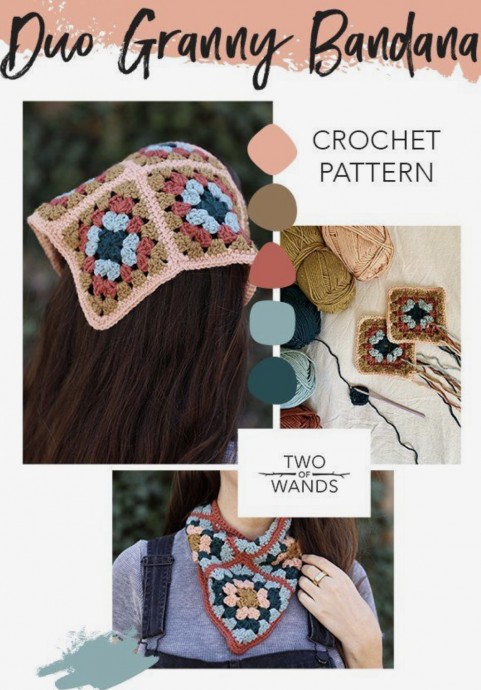 Free Crochet Pattern: Duo Granny Bandana
